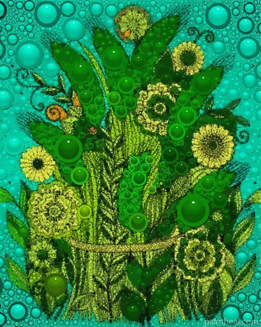 Floral Greenery Art Painting By Numbers Kits