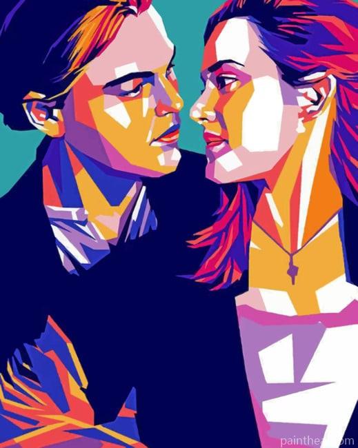 Rose And Jack Pop Art Painting By Numbers Kits