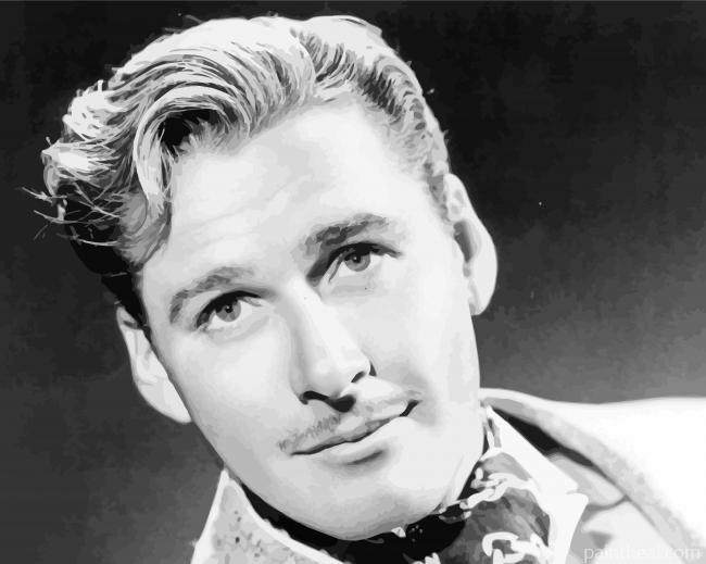 Errol Flynn Black And White Painting By Numbers Kits