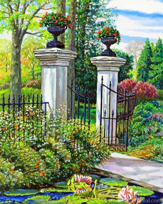 The Garden Gate Painting By Numbers Kits