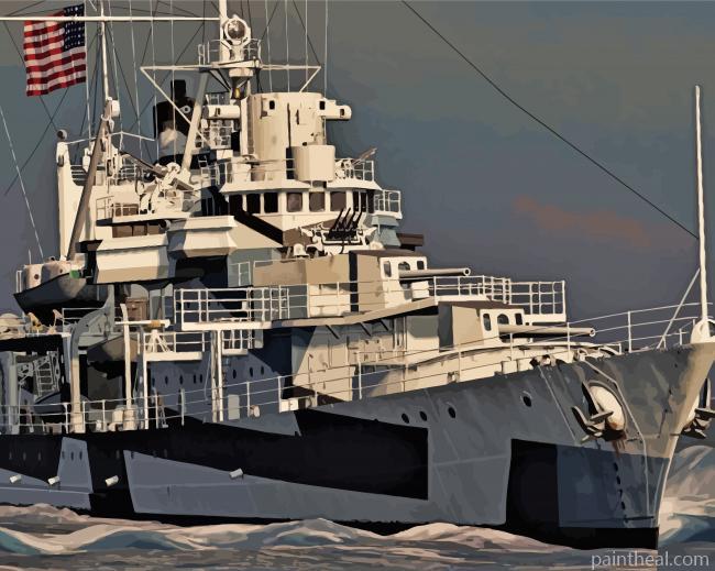 USS Charleston PG 51 Ship Painting By Numbers Kits