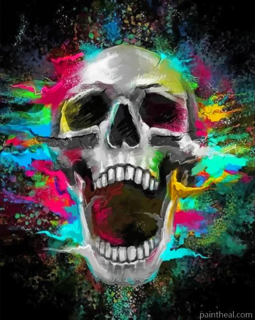 Screaming Skull Painting By Numbers Kits