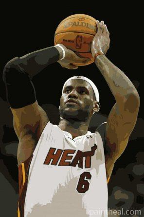 LeBron James with Miami Heat – 5D Diamond Painting Painting By Numbers Kits