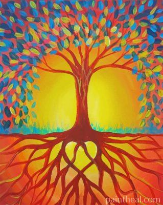 Sunset Tree Of Life Painting By Numbers Kits