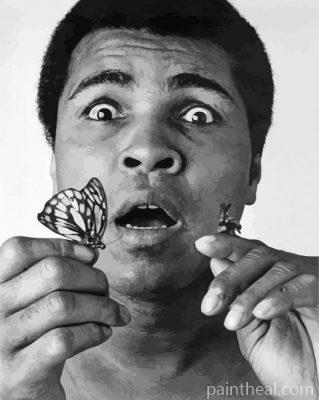 Black And White Muhammad Ali Painting By Numbers Kits