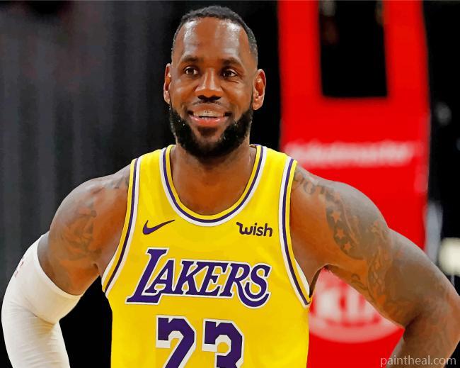 Lebron James From Lakers Painting By Numbers Kits