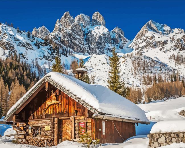 Aesthetic Winter Alps Painting By Numbers Kits