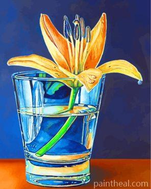 Lily Plants In Glass Painting By Numbers Kits