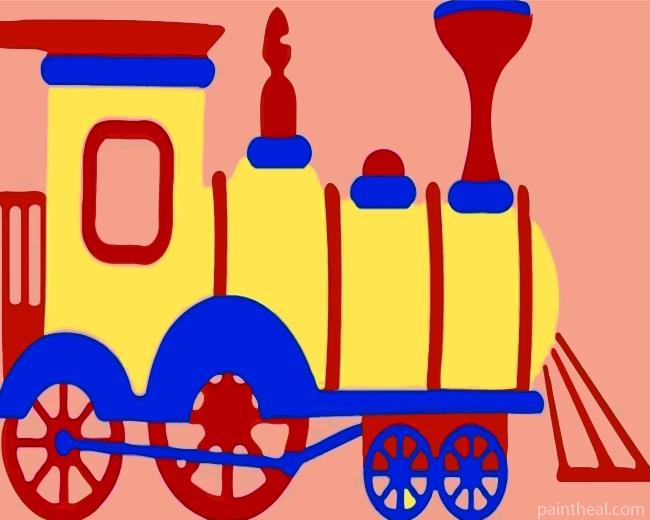 Yellow Train Painting By Numbers Kits