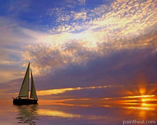 Sailing At Sunset Painting By Numbers Kits