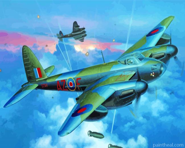 De Havilland Mosquito War Aircraft Painting By Numbers Kits