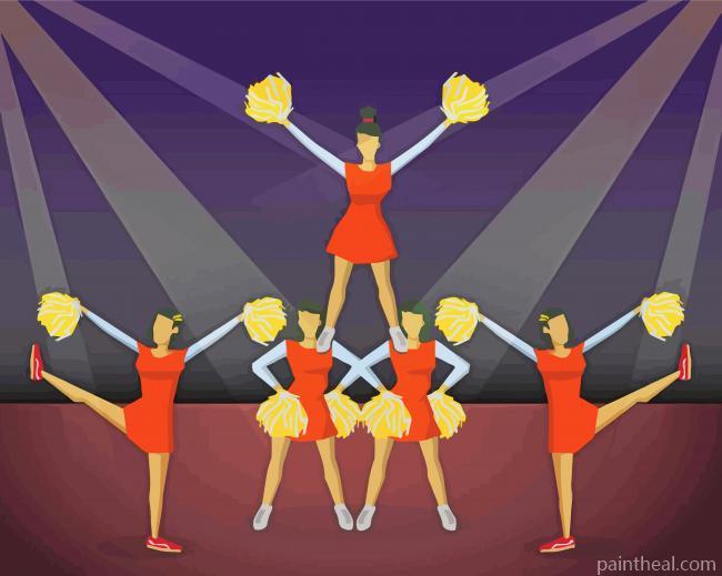 Cheerleading Illustration Painting By Numbers Kits