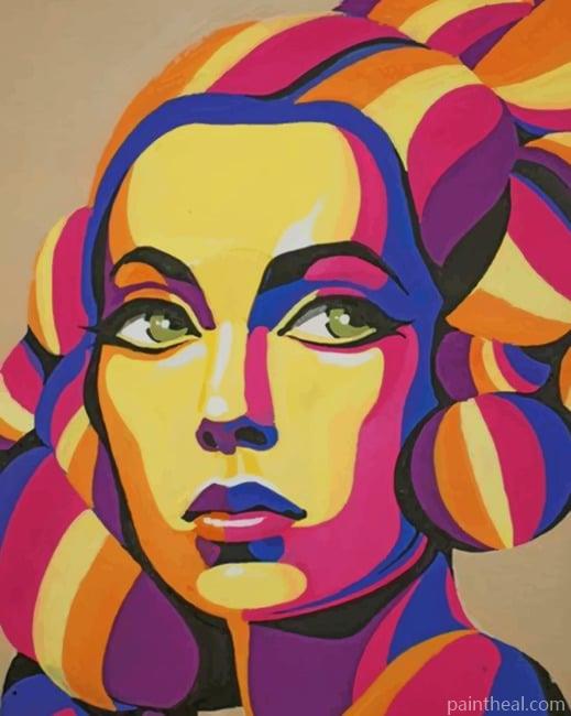 Woman Colorful Art Painting By Numbers Kits