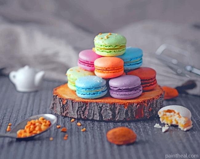 Multicolored Macarons Painting By Numbers Kits