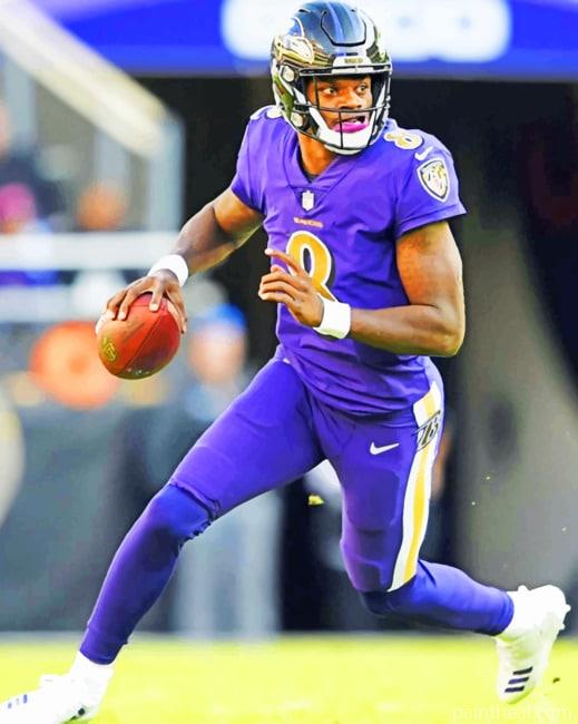 Lamar Jackson Football Player Painting By Numbers Kits