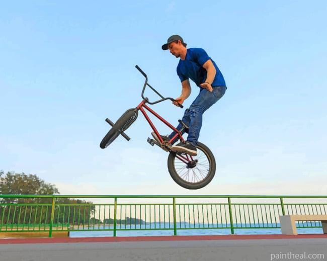 BMX Trick In The Air Painting By Numbers Kits