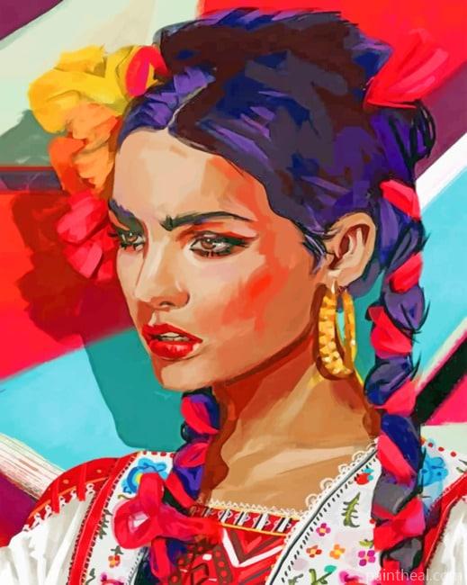 Aesthetic Gorgeous Woman Painting By Numbers Kits
