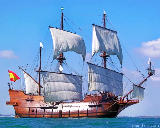 Wooden Tall Ship Painting By Numbers Kits