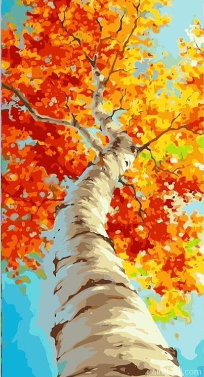 Fall Tree Painting By Numbers Kits