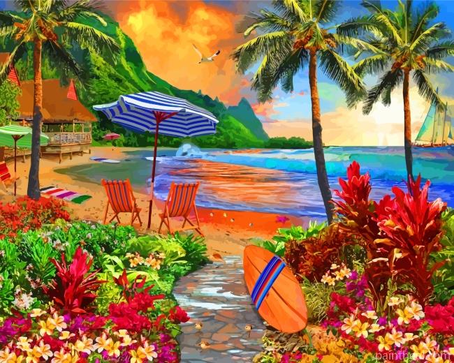 Hawaiian Island Painting By Numbers Kits