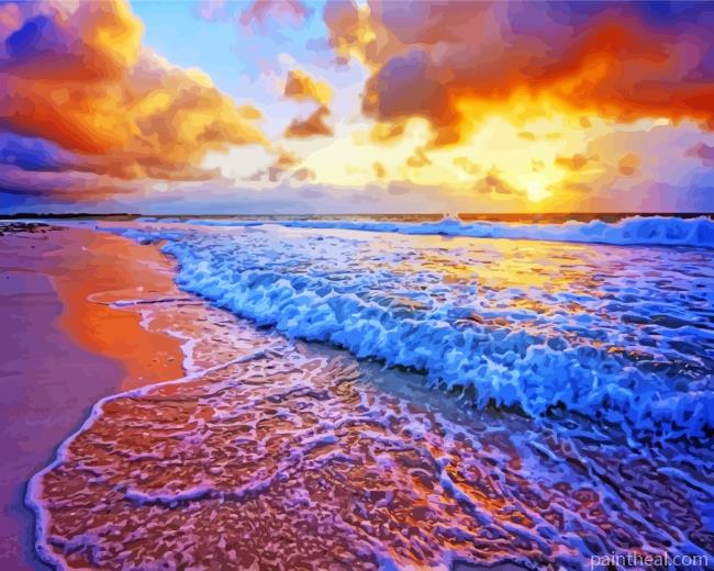 Aesthetic Sunset Beach Painting By Numbers Kits