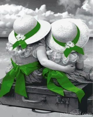 Black And White Sisters Painting By Numbers Kits