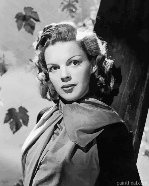 Black And White Judy Garland Painting By Numbers Kits