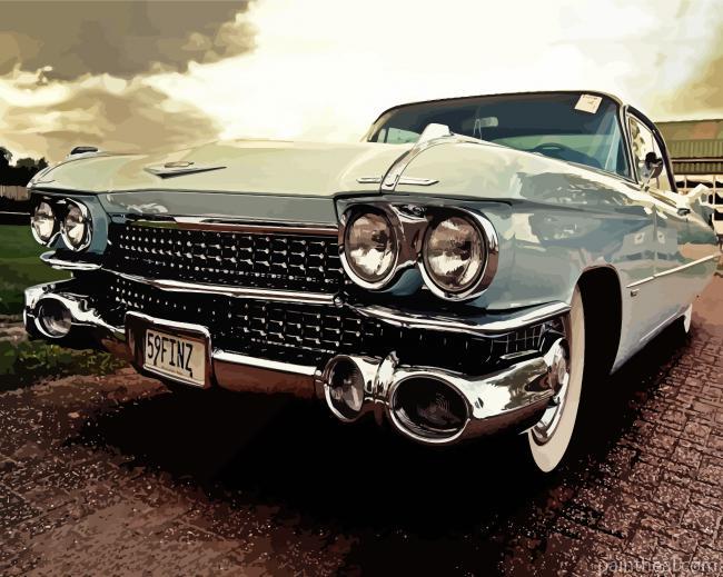 Vintage Cadillac Car Painting By Numbers Kits