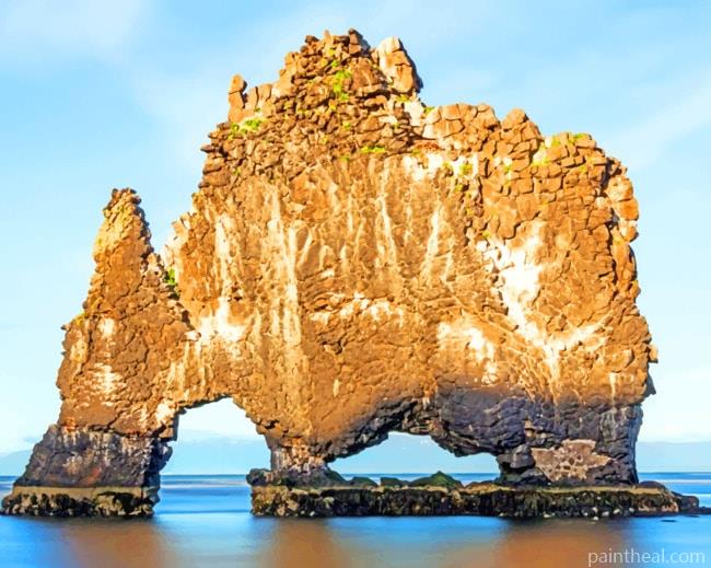 Basalt Stack Northern Iceland Painting By Numbers Kits