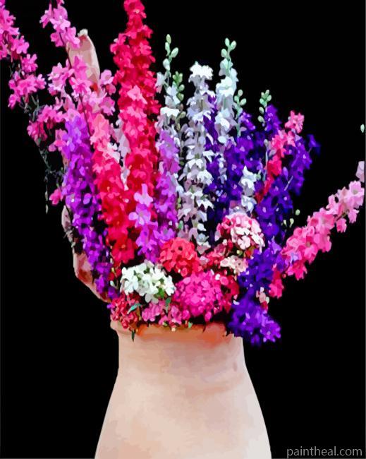Larkspur Flowers Painting By Numbers Kits