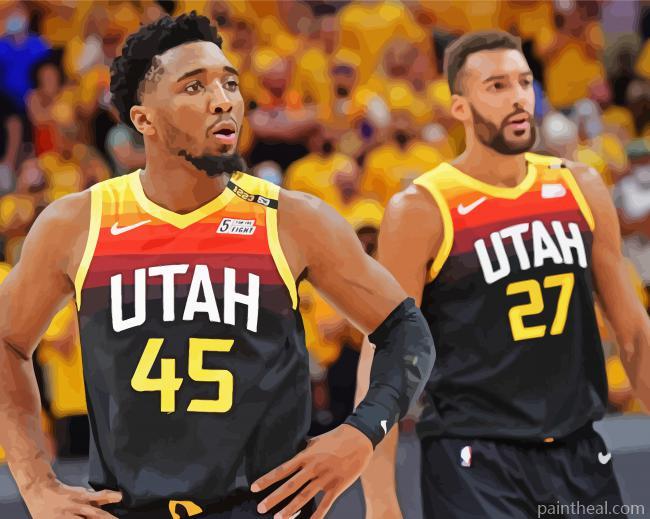 Utah Jazz Basketball Players Painting By Numbers Kits