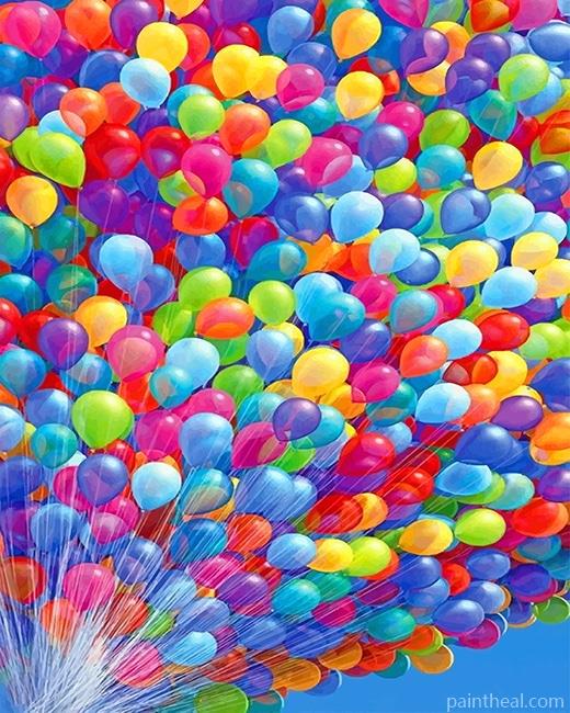 Colorful Balloons Painting By Numbers Kits