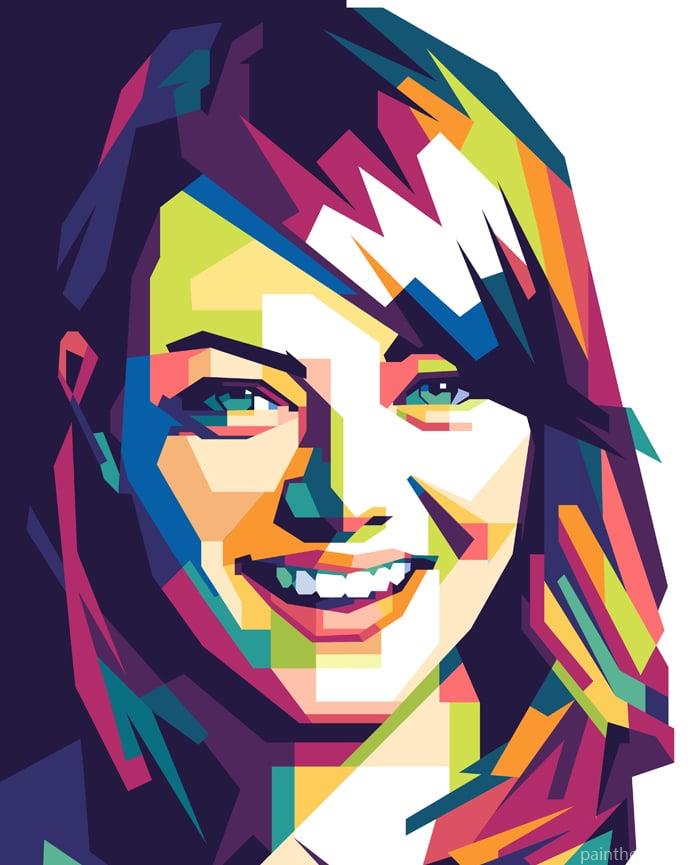 Emma Stone Pop Art Painting By Numbers Kits