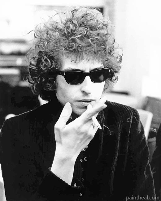 Bob Dylan Black And White Painting By Numbers Kits