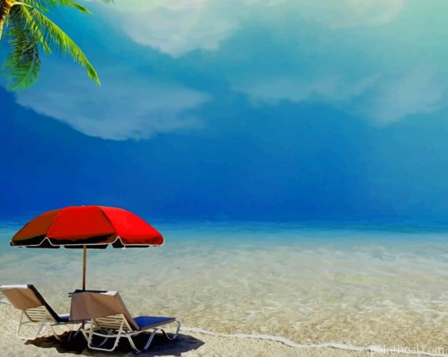 Tropical Paradise Beach Painting By Numbers Kits