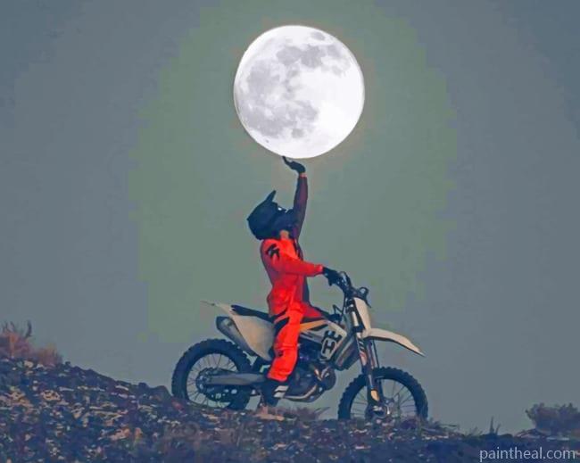 Motocross Moon NEW Painting By Numbers Kits