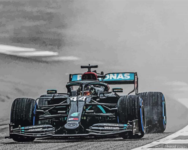 Formula 1 Mercedes Car Painting By Numbers Kits