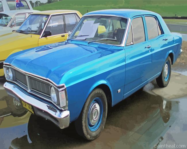 Blue Xy Ford Falcon Painting By Numbers Kits