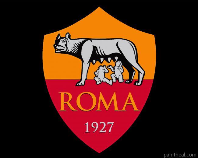 Aesthetic Roma Football Emblem Painting By Numbers Kits