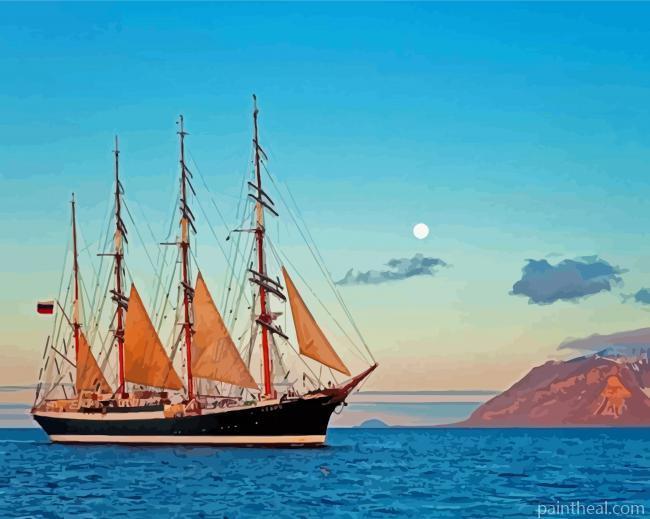 Old Sailing Tall Ship Painting By Numbers Kits