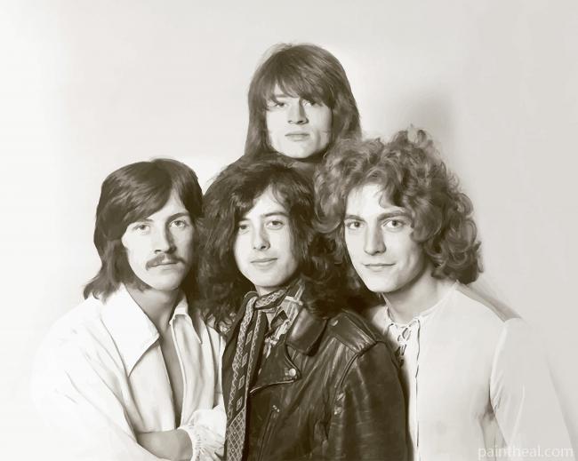 Led Zeppelin Rock Band Painting By Numbers Kits