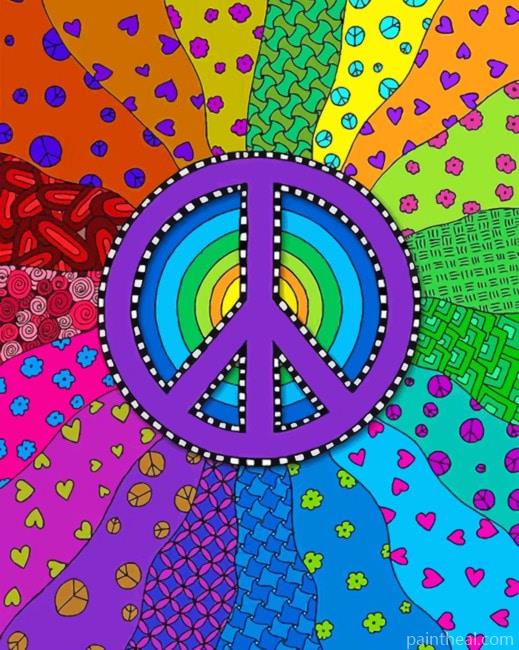 Abstract Peace Colorful Painting By Numbers Kits
