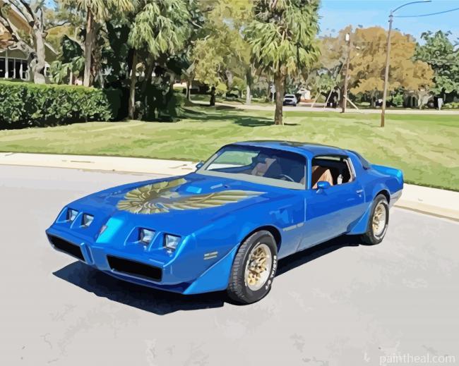 Blue 1979 Pontiac Car Painting By Numbers Kits