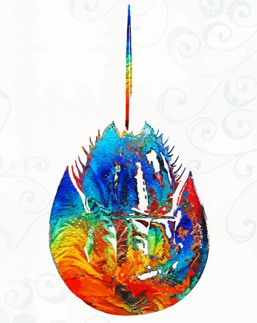 Colorful Horseshoe Crab Art Painting By Numbers Kits