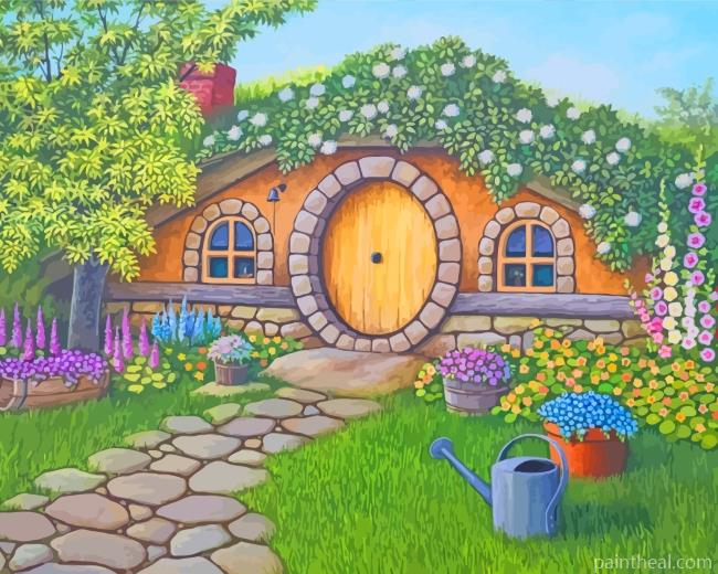 Hobbit Hole Garden Painting By Numbers Kits
