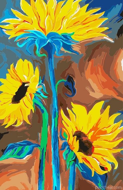 Sunflowers Art Painting By Numbers Kits