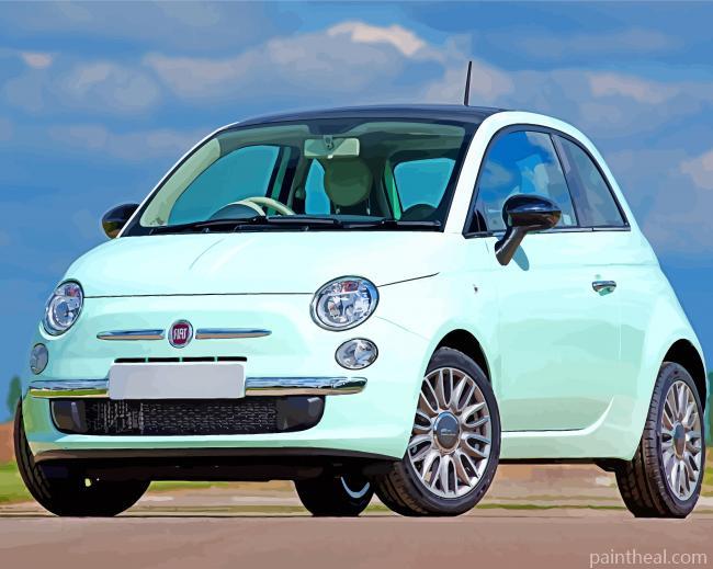 Aesthetic White Fiat Painting By Numbers Kits