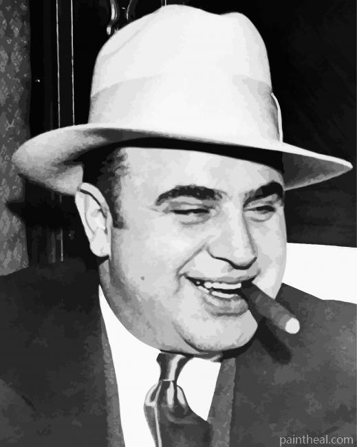 Black and White Al Capone Painting By Numbers Kits