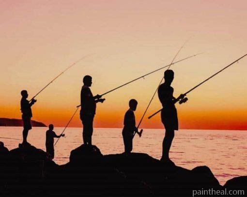 Fishers Silhouette – 5D Diamond Paintings Painting By Numbers Kits