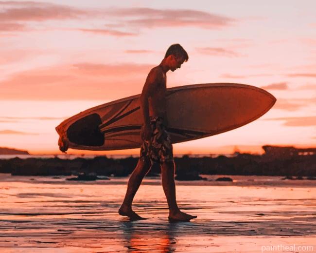 Surfing Man Painting By Numbers Kits